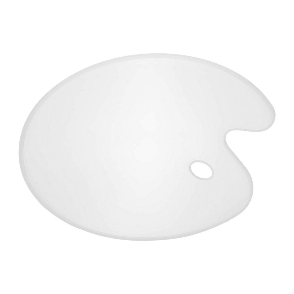 Paint Palette Epoxy Resin Silicone Mold Art Tray with Thumb Hole, Oval  11.7x8.5inch