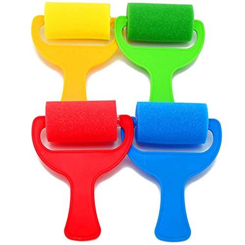 PLAFOPE Foam Paint Roller 8pcs Children's Stamp Brush Paint Brushes Craft  Sponge Brushes Painting Rollers Scroll Wheel Car : : Home