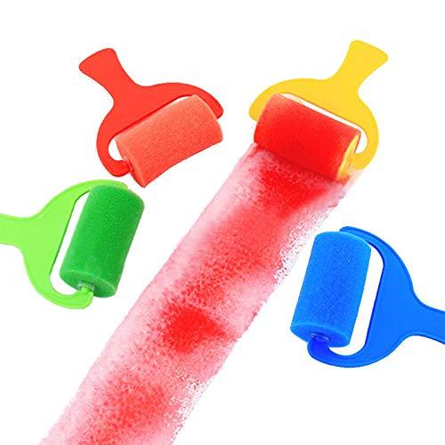  EXCEART 12 Pcs Paint Roller Sponge Brushes for Painting Brayer  Rollers for Crafting Paint Sponges for Painting Foam Rollers Paint Kits  Sponge Rollers for Painting Briar Mini Child