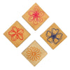 4 Pcs Wooden Flower Block Stamp Set - Oytra