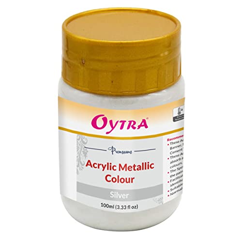 Oytra 100 ml Metallic Acrylic Color Paint Metal Colours for Profession