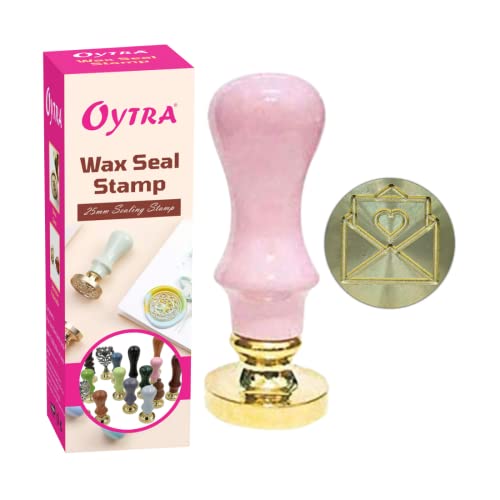 Oytra Sealing Wax Stamp Brass 25 MM (OPEN LETTER WITH HEART)