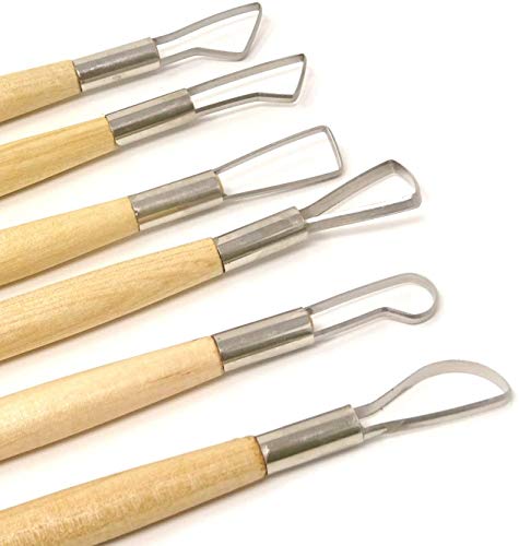 Clay Sculpting Tools, 6 PCS Double-Ended Stainless Steel Polymer Clay Tools,  Wooden Handle Pottery Tools for Embossing, Carving Tools and Supplies -  Yahoo Shopping