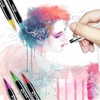 12 Colors Watercolor Brush Pens
