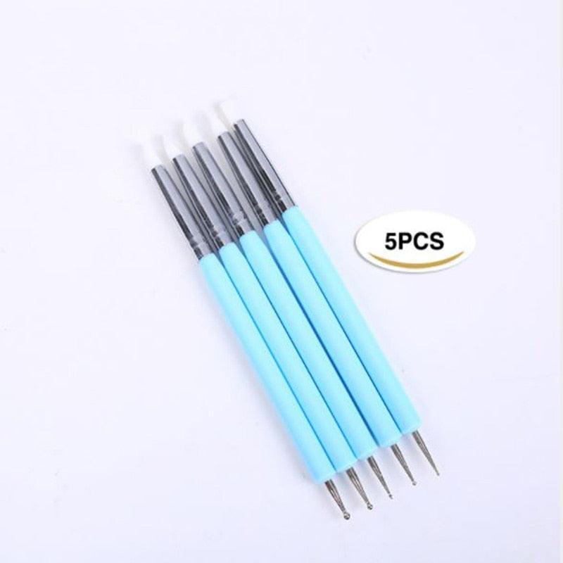 5 Pcs Clay Shaper Tool 7mm Tips Brown - Oytra