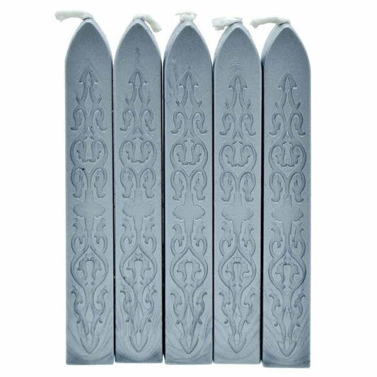 5 Piece Sealing Wax Sticks Set (SILVER) - Oytra