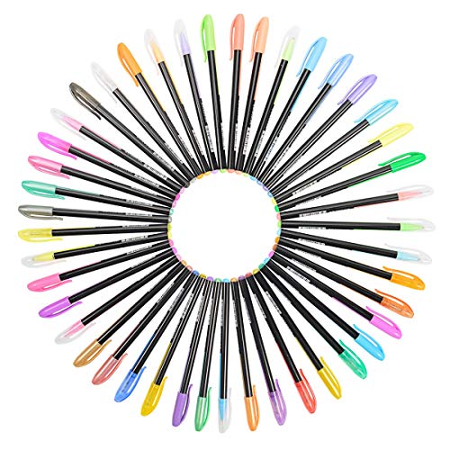  TGIF 8-in-1 Multicolor Gel Pens Metallic colors Gel Pens for  Kids Coloring Pens Spiral Art graph Pen Artist Gel Pen Sparkle Pen for Kids  Arts Pen (Multicolor-metallic colors) : Office Products