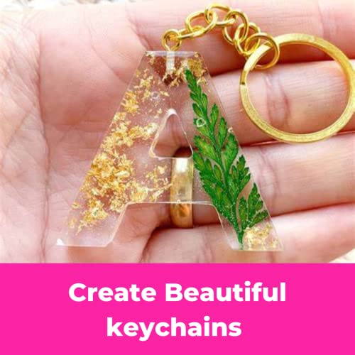 Silicone keychain with resin molds