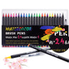 24 Watercolor Brush Pens Set