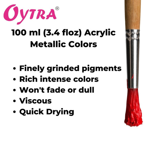 Acrylic Metallic Color Bottles ( 100ml / 3.4Oz ) - Oytra