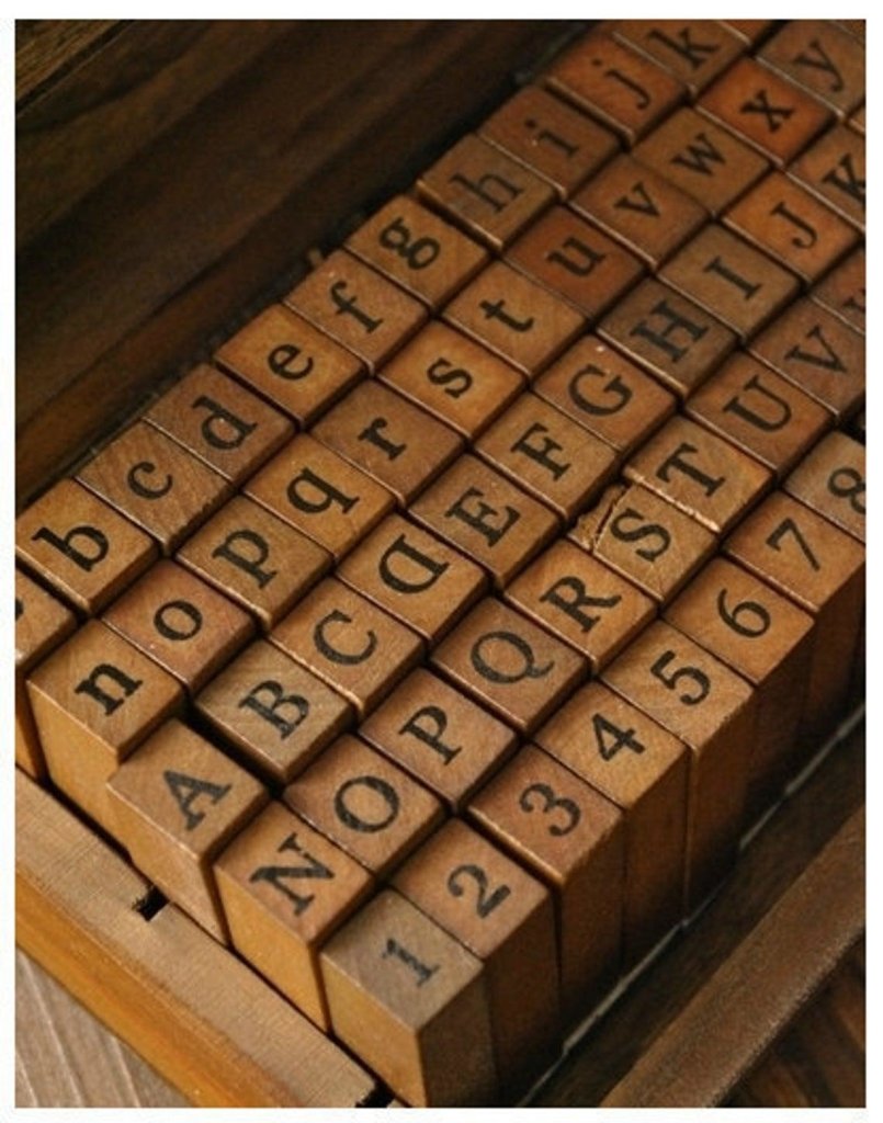 Dedoot Vintage Alphabet Stamps Set with Ink Pad 20 Colors, 70pcs Vintage  Wooden Rubber Letter Number and Symbol Stamp and 20 Colors Stamp Ink Pad  for