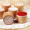 6 Pc Wooden Round Block LACE Stamps - Oytra