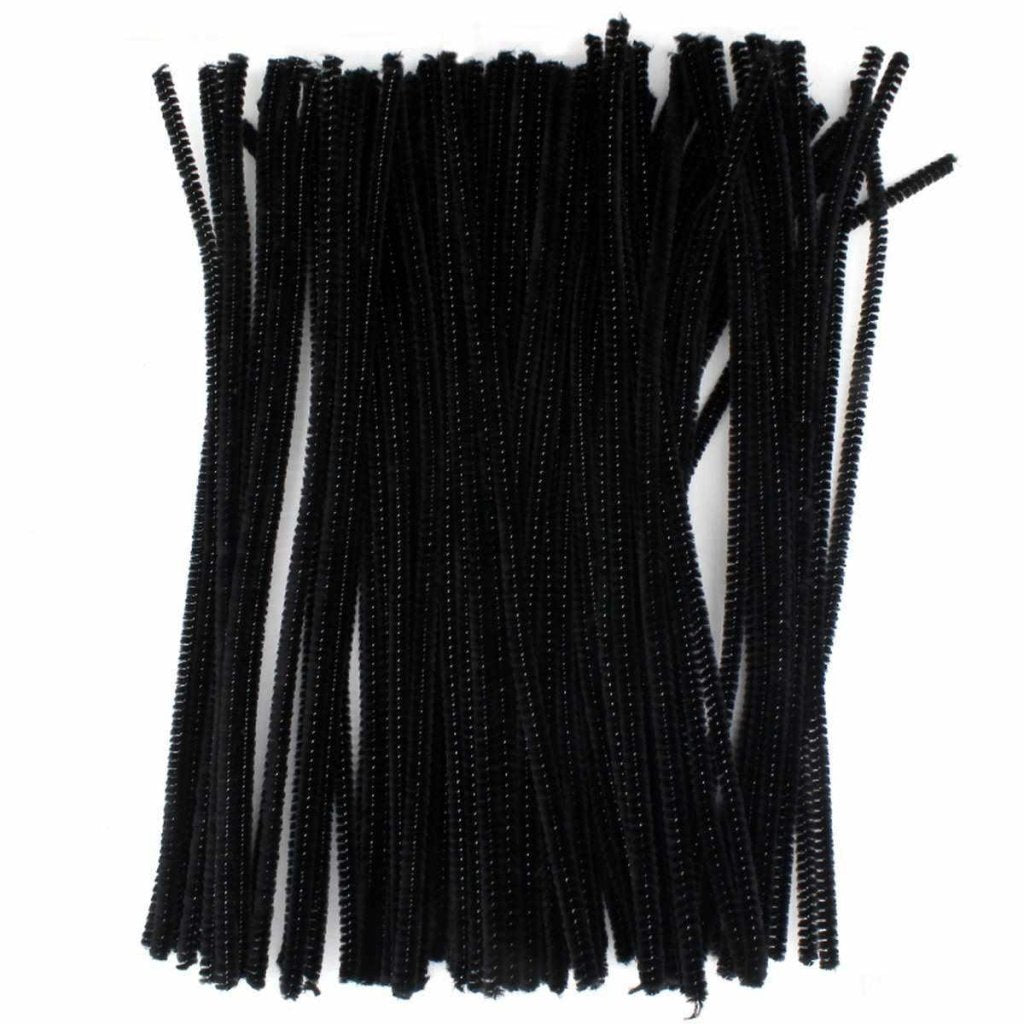 Black 100 Pipe Cleaners for Craft 12 Inches - Oytra