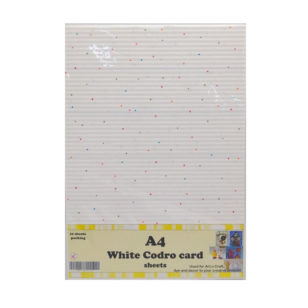 Corrugated White Codro Card Sheets A4 - Oytra