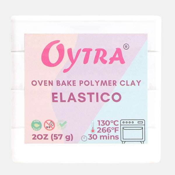 White And Black Polymer Clay Elastico Series 57g / 2oz Oven Bake