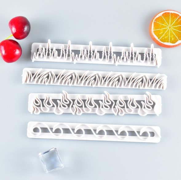 Embossing Baking Mold 4pc set - Flame/Wave/Grass/Icicles - Oytra