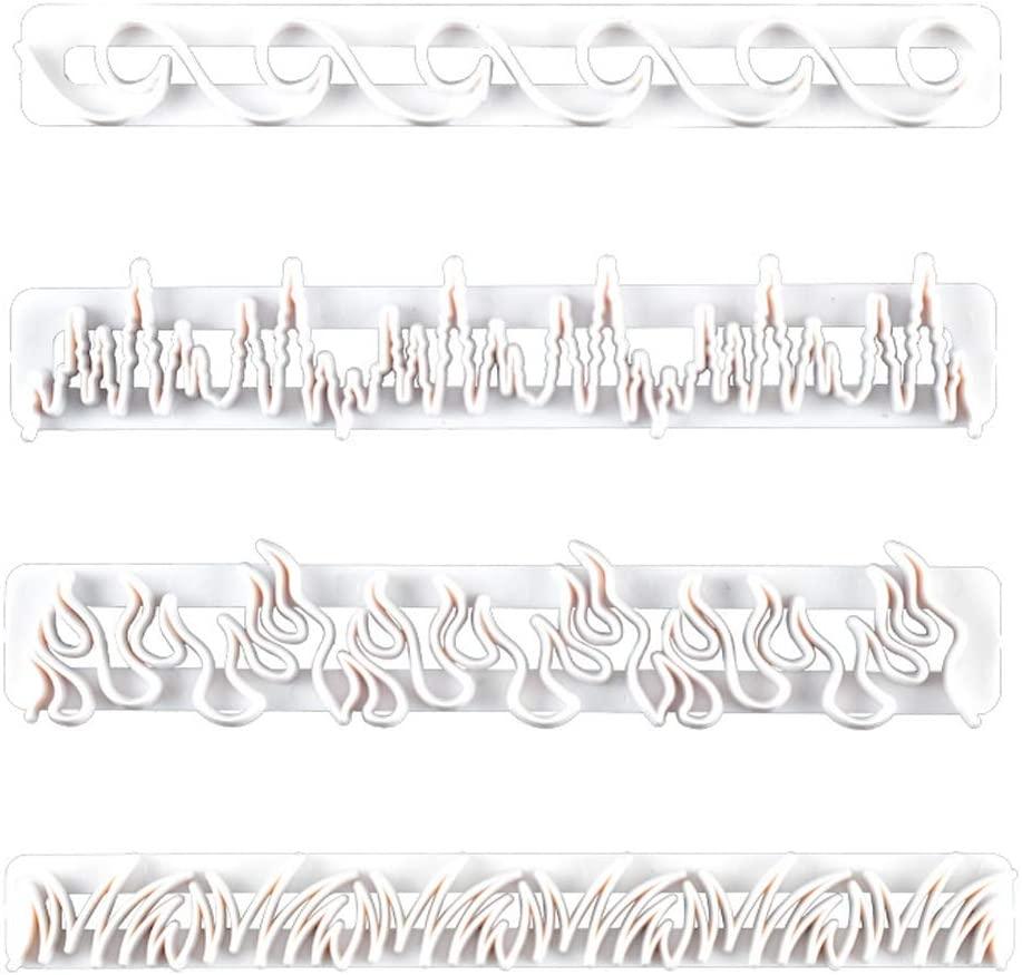 Embossing Baking Mold 4pc set - Flame/Wave/Grass/Icicles - Oytra