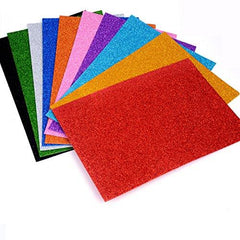 20 Sheets A4 Glitter Foam Sheets For Kids 2mm Cuttable Handcraft DIY Signal  Sided Self Adhesive Foam Sheets For Scrapbooks 