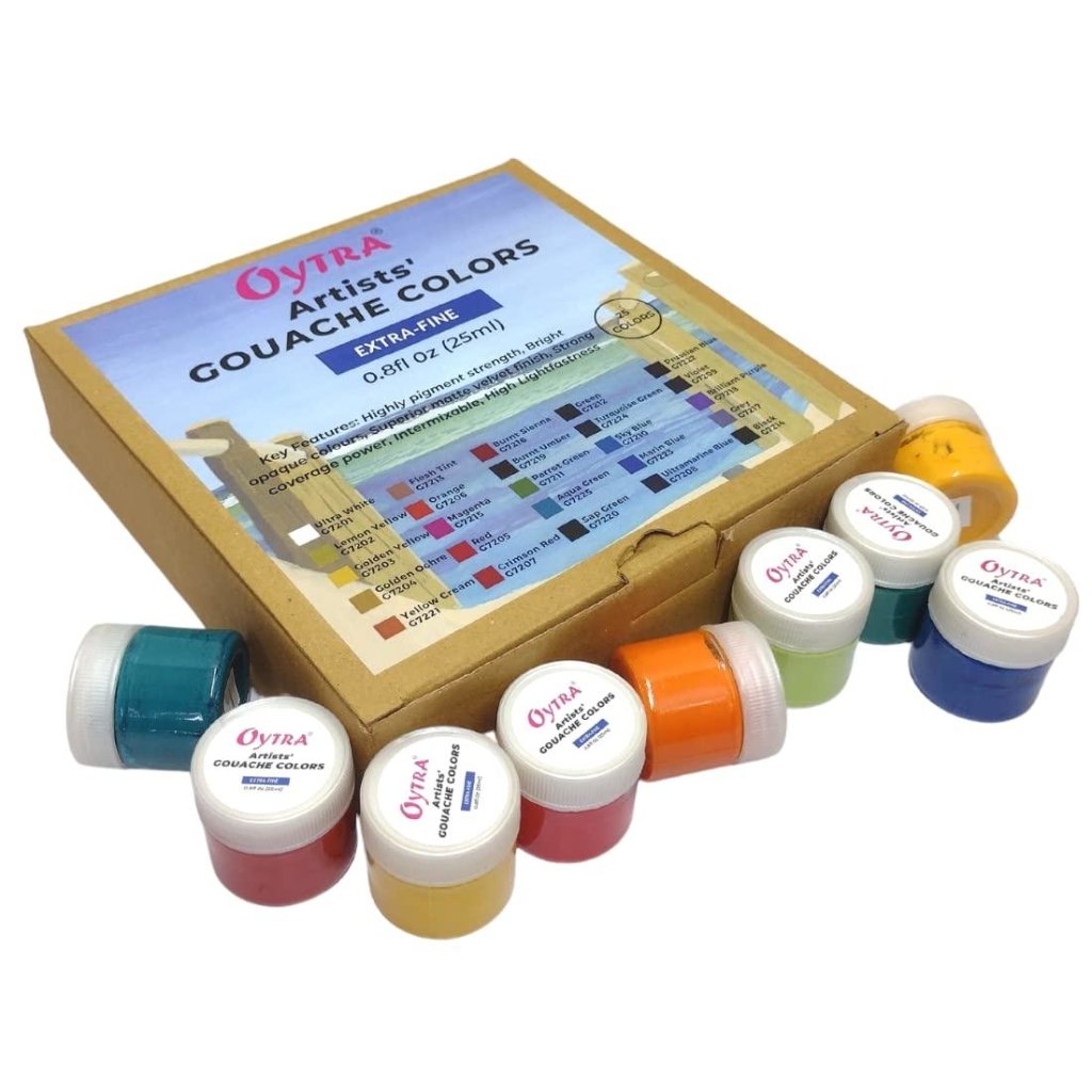 Gouache Colour Set 25 Colors ( 25ml / 0.8oz ) - Oytra