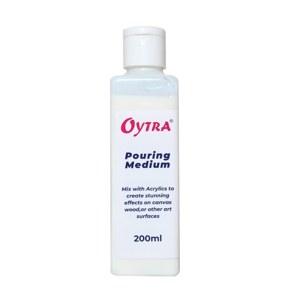 Pouring Medium White 200ml Silicone Oil 50 ml Combo - Oytra