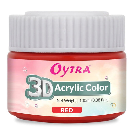 Red Acrylic Color 3D 100ml - Oytra