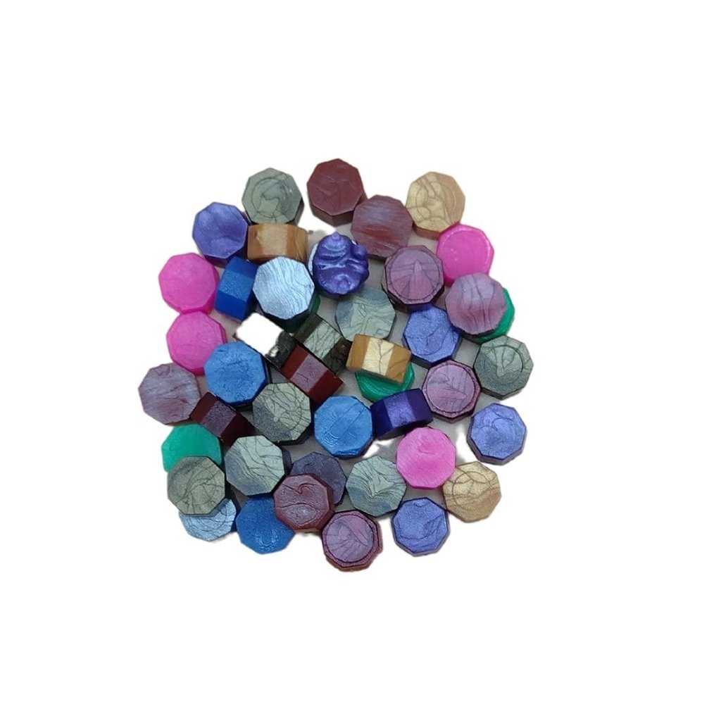 Wax Sealing Kit with 100 Wax Beads (MULTICOLOR), 1 Heating Spoon,  2 Candles - Oytra
