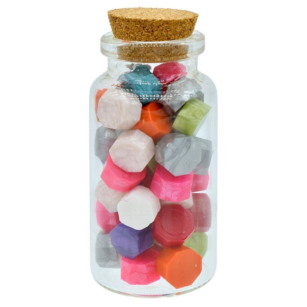 Wax Sealing Kit with 100 Wax Beads (MULTICOLOR), 1 Heating Spoon,  2 Candles - Oytra