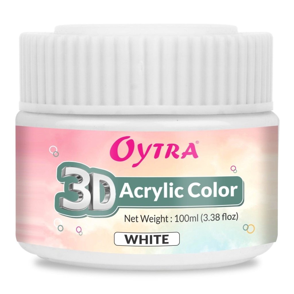 White Green Acrylic Color 3D 100ml - Oytra