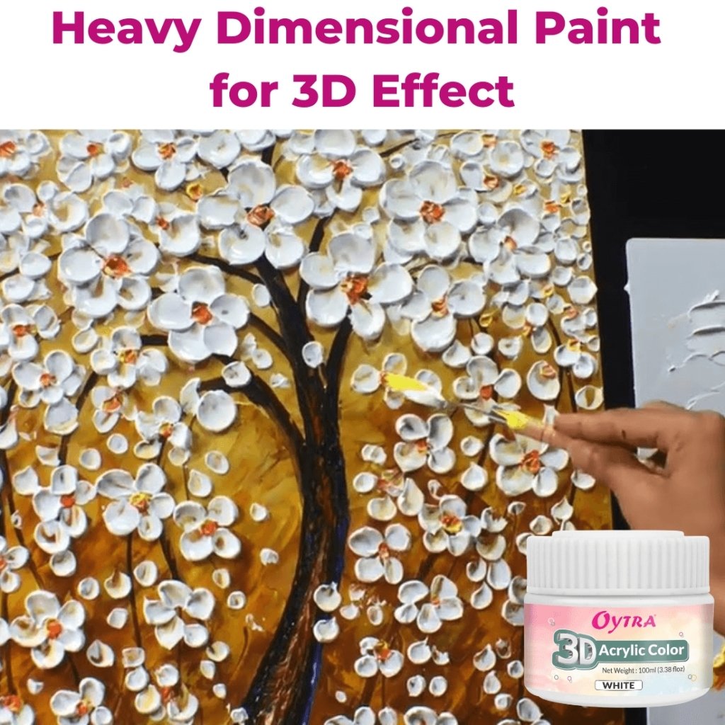 White Green Acrylic Color 3D 100ml - Oytra