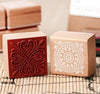 Wooden Lace Series Stamp 3X3cm 6 pcs - Oytra